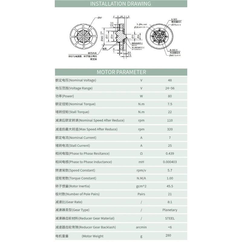 8N.M WK8108-8 遊星減速機モーター 外骨格ロボッ - Mit Cheetah Motor Actuator のレビューと価格