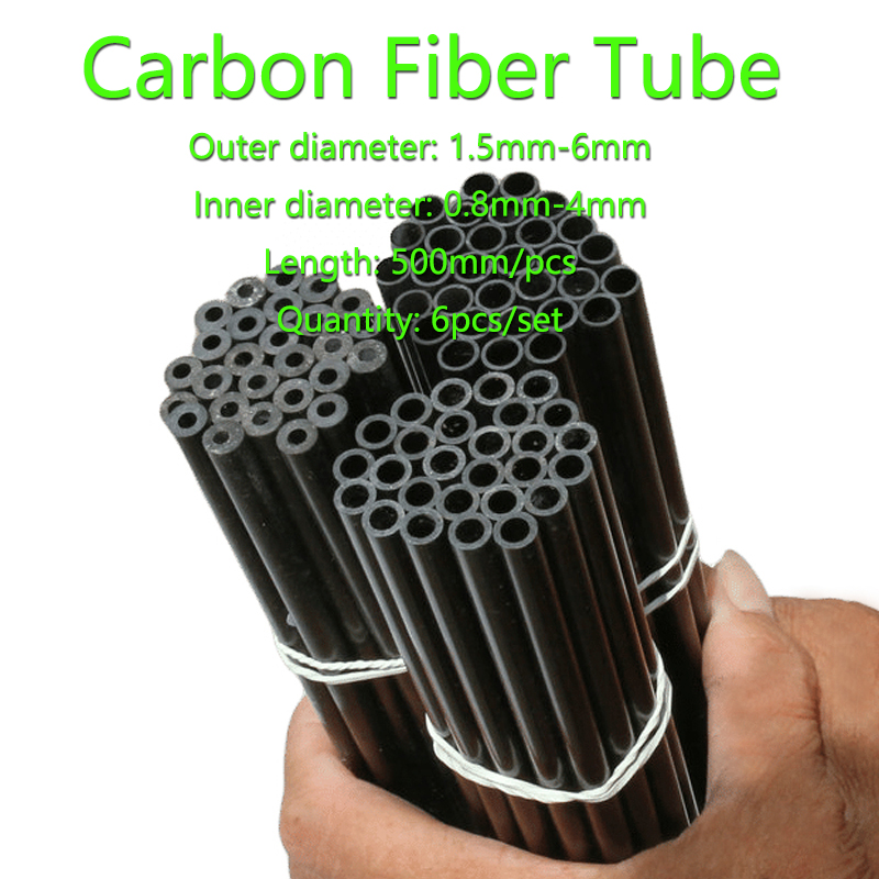 6pcカーボンファイバーチューブ中空ロッド1.5ミリメートル - Brushless Motor Thrust Test Stand のレビューと価格